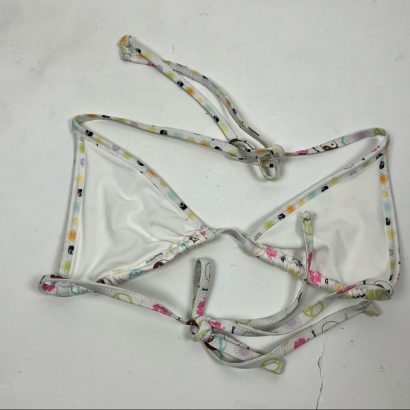 House of Sunny Happy Days peace sign bikini top in Sea Salt Size Medium - Picture 4 of 5